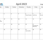 April 2023 Calendar With Philippines Holidays