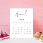 April 2023 PRINTABLE Calendar Pregnancy Calendar Digital Etsy