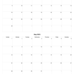 April And May 2023 Printable Calendar Template