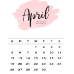 April Calendar Cute Free Printable April 2023 Calendar Designs