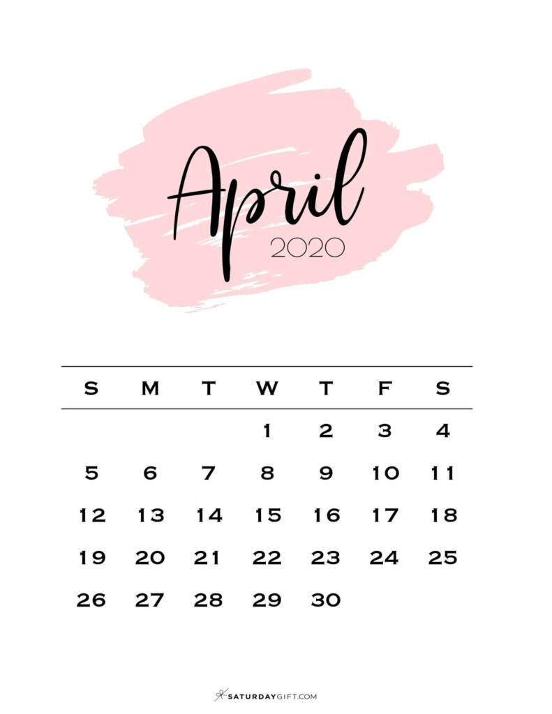 April Calendar Cute Free Printable April 2023 Calendar Designs 