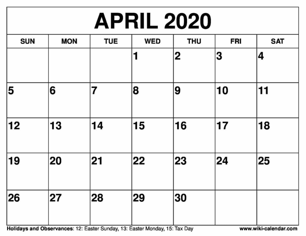 April Calendars Teaching Resources