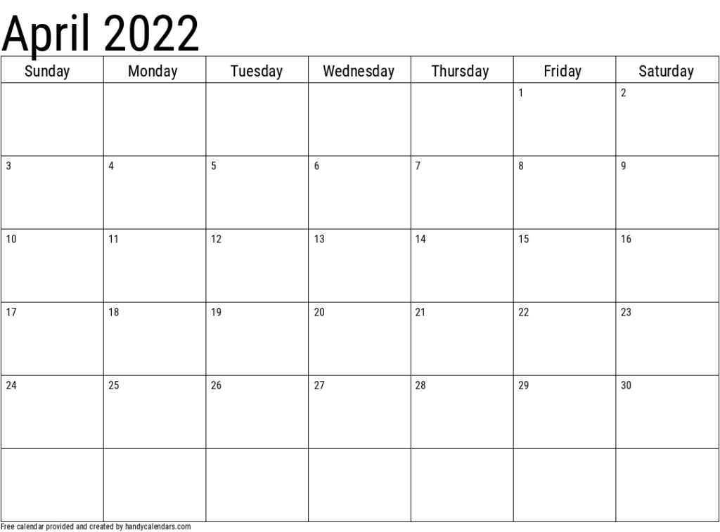Basic 2022 Calendar Templates Handy Calendars